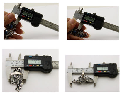 Navajo Ring 925 Silver Natural Denim Lapis Artist Signed Prairie Fire C.80's