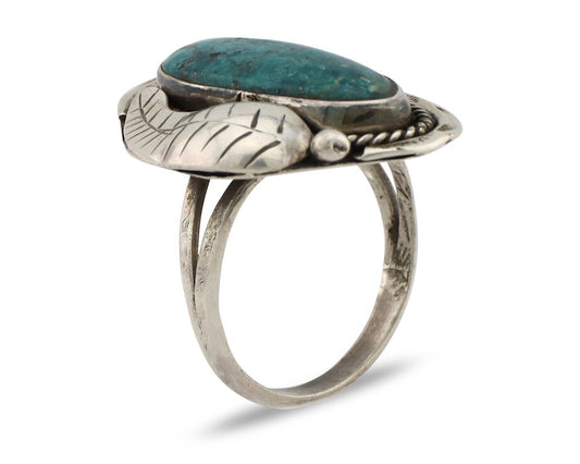 Navajo Handmade Ring 925 Silver Turquoise Native American Artist C.80's