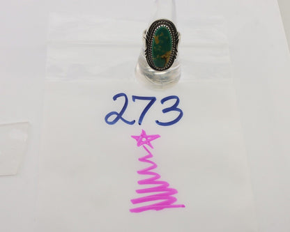 Navajo Ring 925 Silver Natural Blue Turquoise Native American Artist C.80's