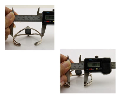 Navajo Hand Stamped Cuff Bracelet Malachite 925 Silver Artist Signed IJC C.80's