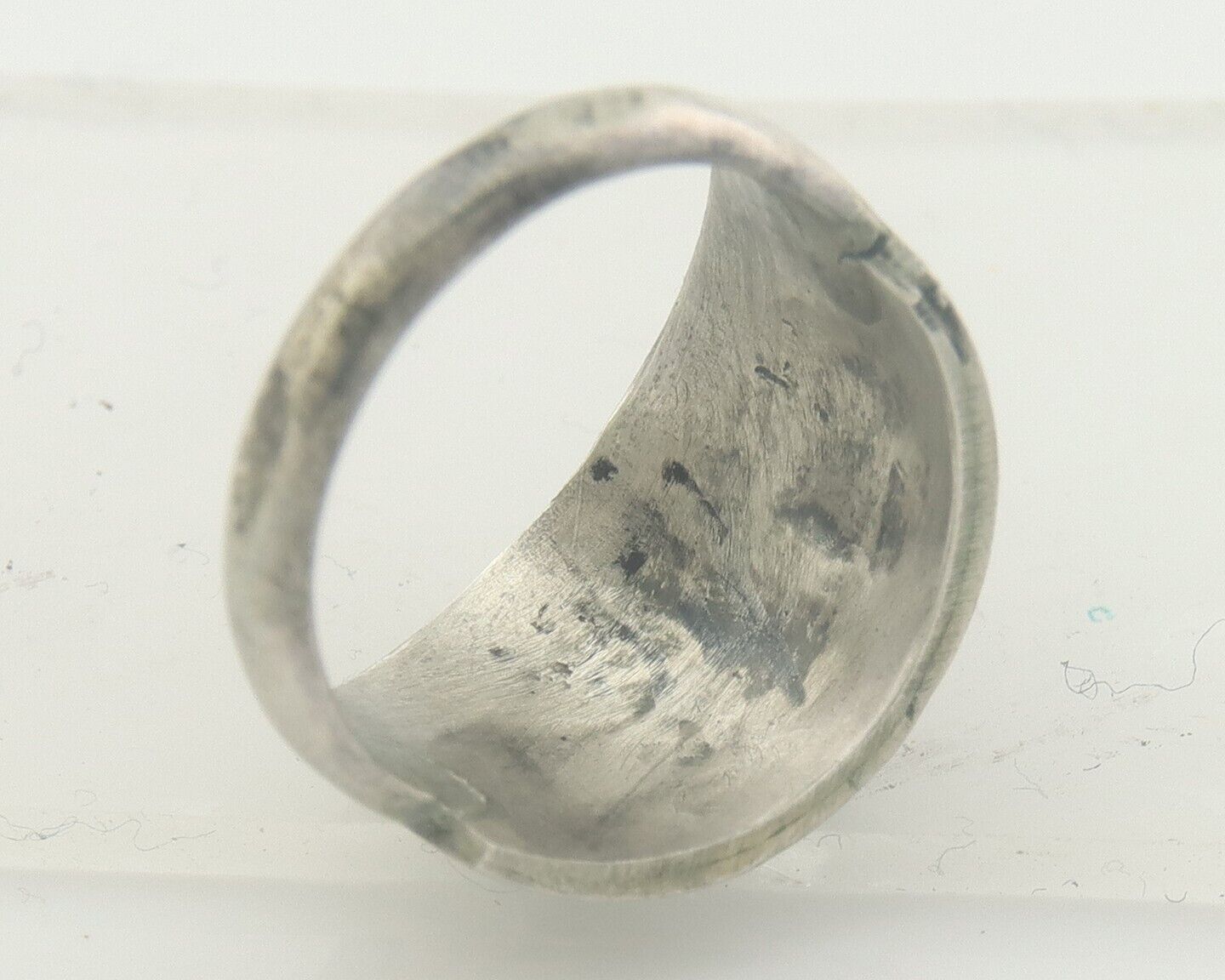 Navajo Ring 925 Silver Inlaid Turquoise Native American Artist C.80's Size 4.25