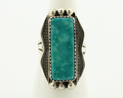 Navajo Ring 925 Silver Natural Blue Turquoise Artist Signed Begay C.80's