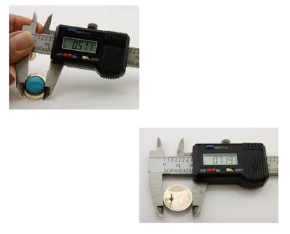 Navajo Earrings 925 Silver Blue Turquoise Native American Artist C.80's