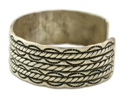 Men's Navajo Bracelet 925 Silver Artist Signed C Montoya Cuff C.80's