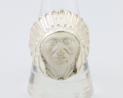 Indian Chief Ring 925 Sterling Silver SOLID CAST 925 STERLING SILVER Size 9.75