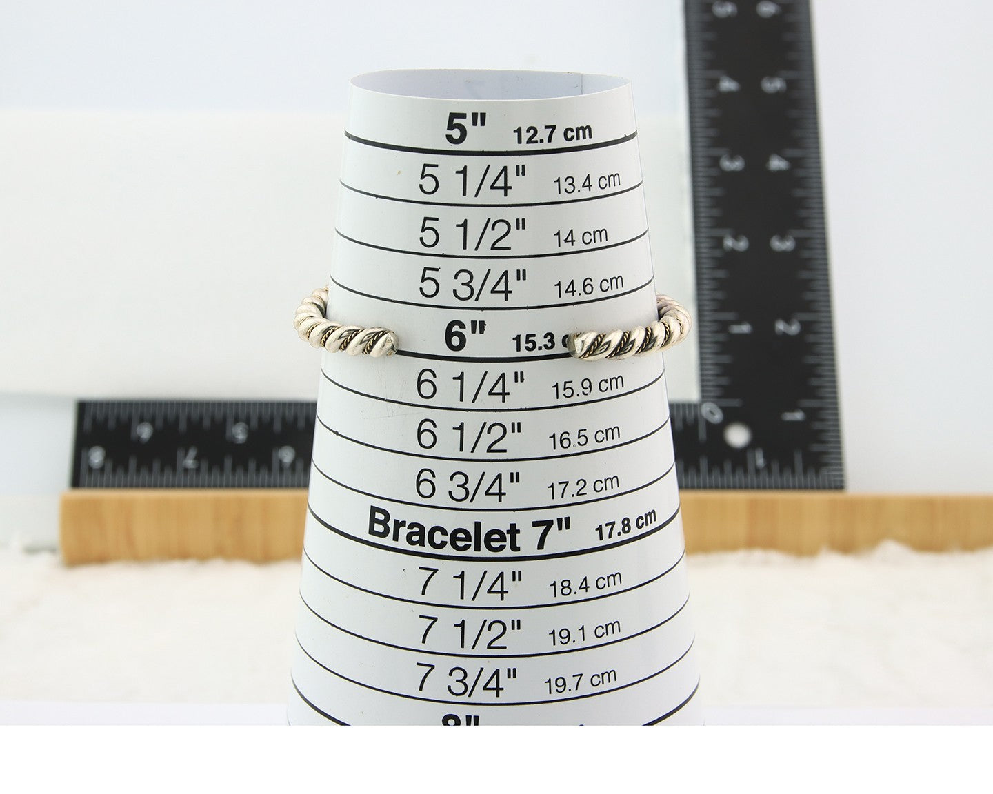 Navajo Twist Bracelet Sterling Silver Gold Authentic Vintage Native Artist 5mm