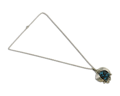 Navajo Turquoise Necklace 925 Silver Native American Artist C.80's