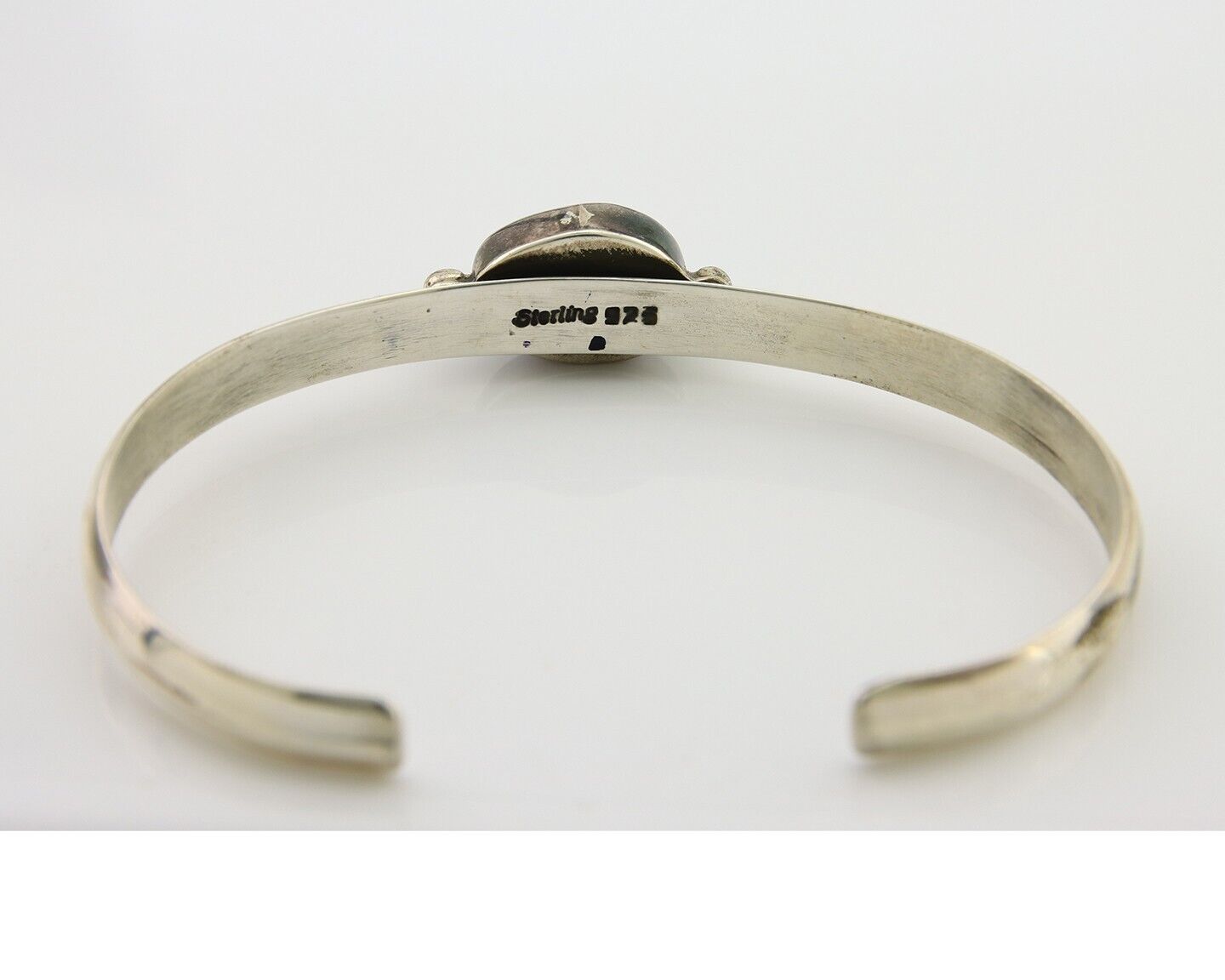 Navajo Cuff Bracelet 925 Silver Turquoise Cuff Native American Artist C.80's