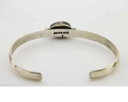 Navajo Cuff Bracelet 925 Silver Turquoise Cuff Native American Artist C.80's