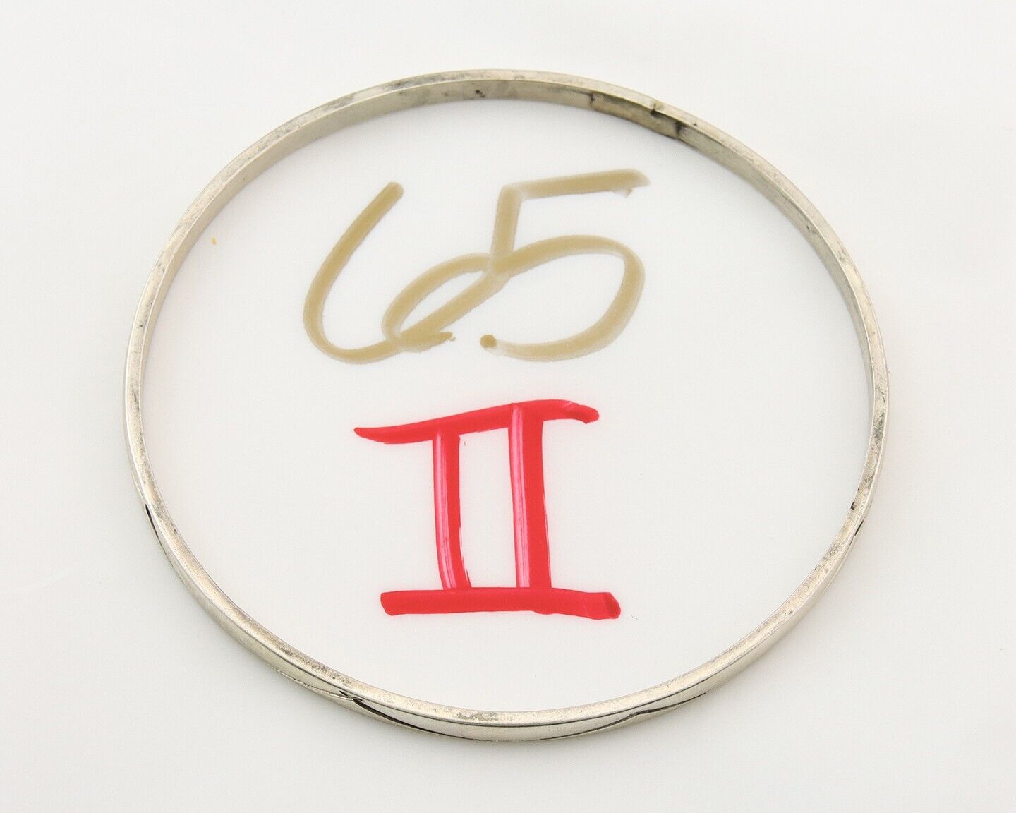 Navajo Bangle Bracelet 925 Silver Hand Stamped Twist Native American Artist C80s