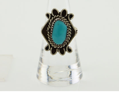 Navajo Handmade Ring 925 Silver Natural Arizona Turquoise Artist C.80's