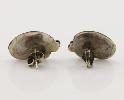 Navajo Earrings 925 Silver Natural Turquoise Native American Artist C.80's