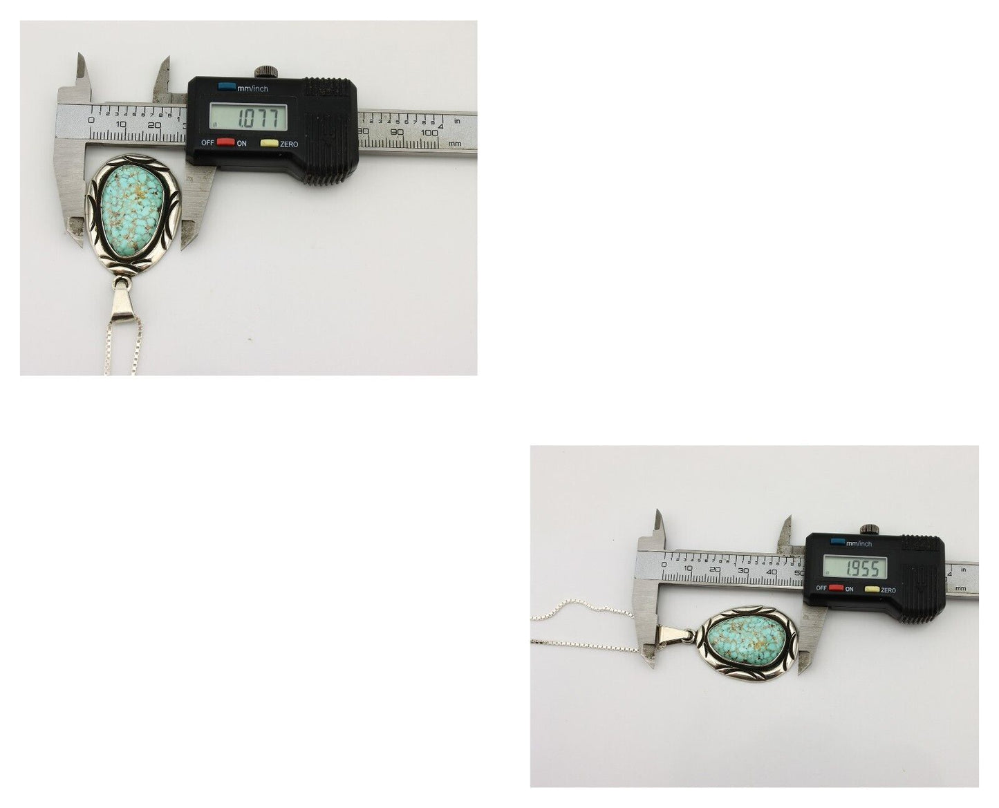 Navajo Necklace 925 Silver Spiderweb Kingman Turquoise Signed C Montoya C.80's