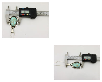 Navajo Necklace 925 Silver Spiderweb Kingman Turquoise Signed C Montoya C.80's