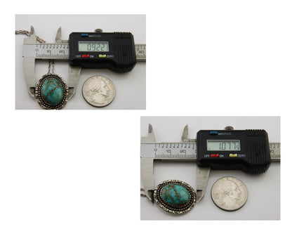 Navajo Necklace 925 Silver Natural Turquoise Native American Artist C.80's