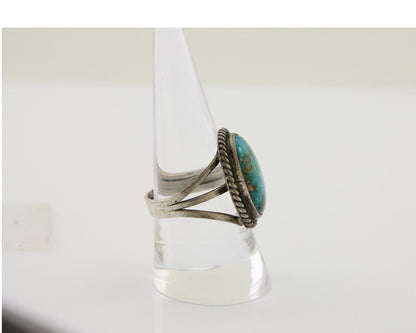 Navajo Handmade Ring 925 Silver Turquoise Native American Artist C.80's