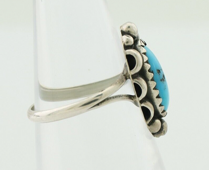 Navajo Handmade Ring 925 Silver Sleeping Beauty Artist Signed SC C.80's