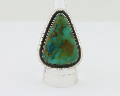 Navajo Ring 925 Silver Kingman Turquoise Artist Signed Doug Zachary C.80's