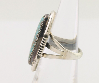 Navajo Ring 925 Silver Natural Blue Turquoise Native American Artist C.80's