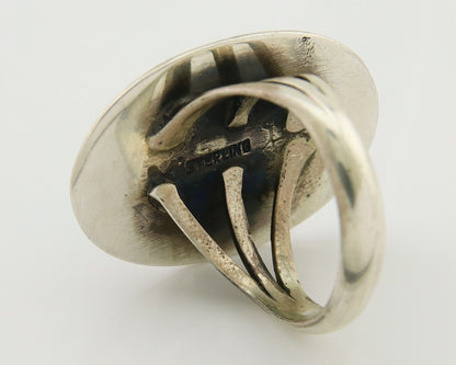 Navajo Handmade Ring 925 Silver Natural Arizona Signed M Horse C.80's