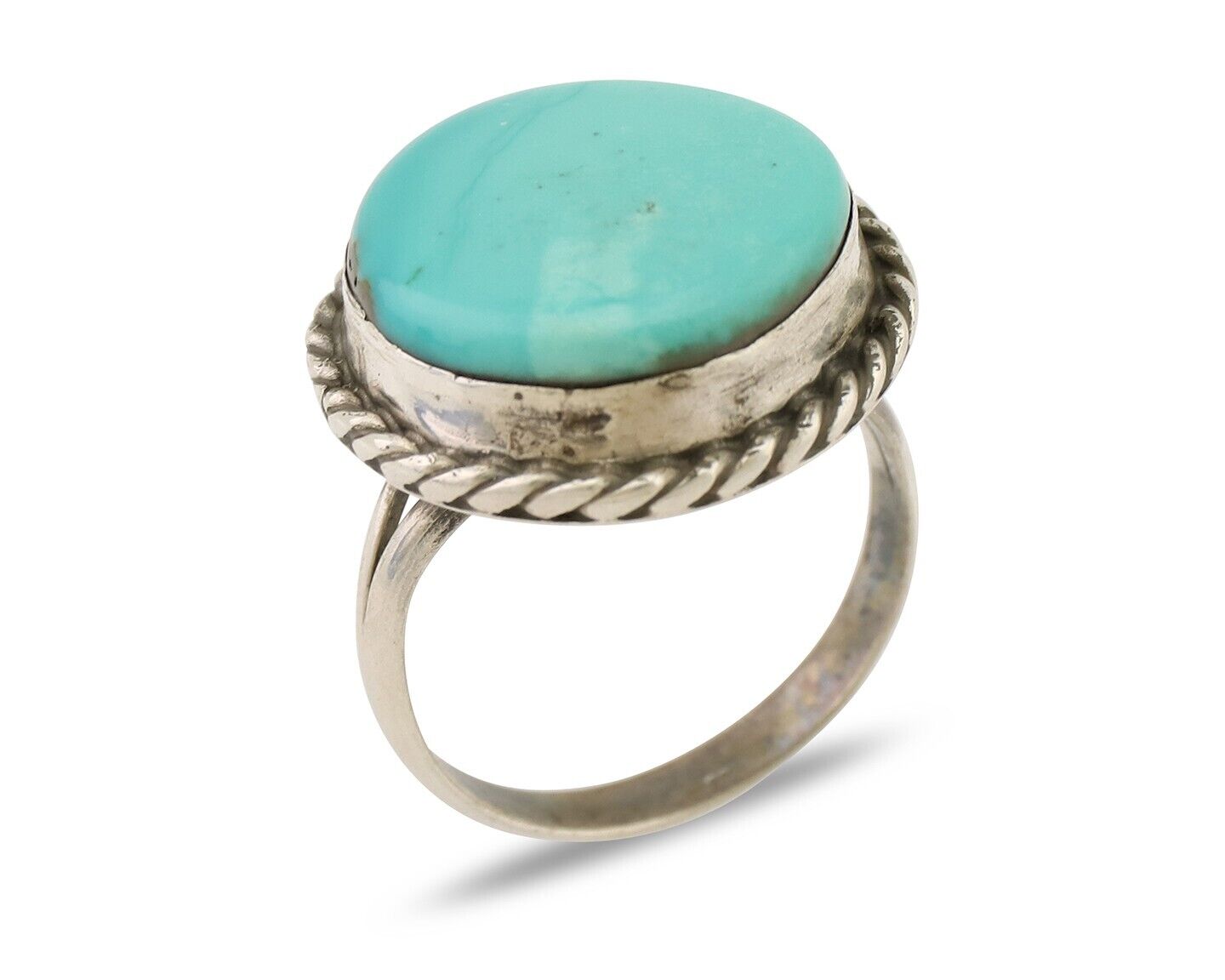 Navajo Handmade Ring 925 Silver Turquoise Native American Artist C.80's