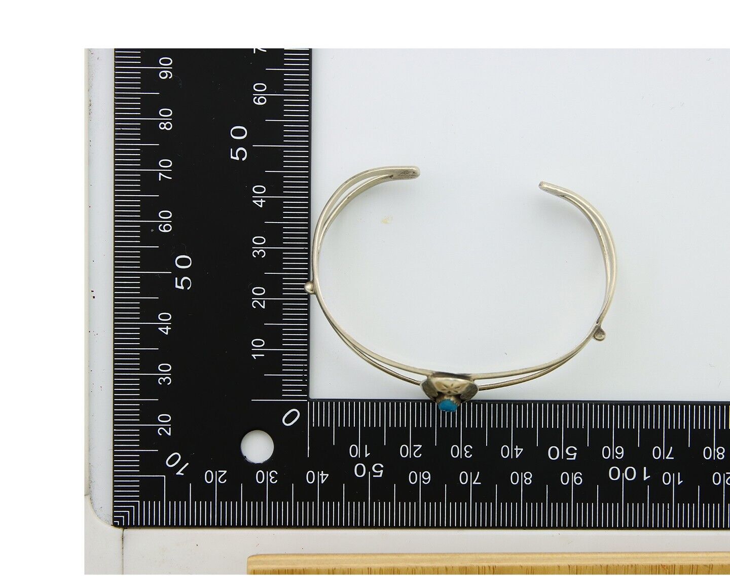 Navajo Cuff Bracelet 925 Silver Turquoise Cuff Artist Signed IJC C.80's