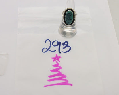 Navajo Ring 925 Silver Natural Blue Turquoise Native American Artist C.80's