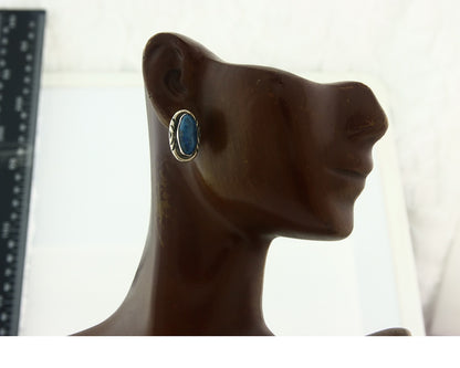 Navajo Earrings Sterling Silver Lapis Vintage Authentic