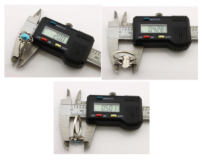 Navajo Ring 925 Silver Turquoise Artist Signed SkyStone Creations C.80's