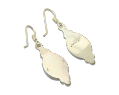 Navajo Earrings 925 Silver Natural Lapis Native American Artist C.80's