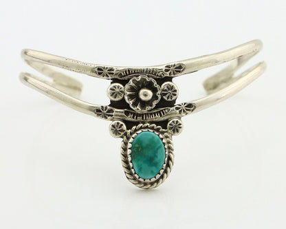 Navajo Bracelet 925 Silver Kingman Turquoise Artist Native American C.80's