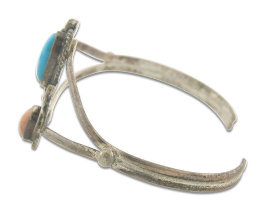 Vintage Navajo Bracelet 925 Silver Handmade Authentic Gemstone Traditional