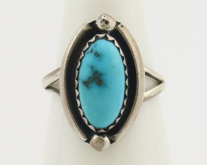 Navajo Ring 925 Silver Sleeping Beauty Artist Signed Sky Stone Creations C.80's