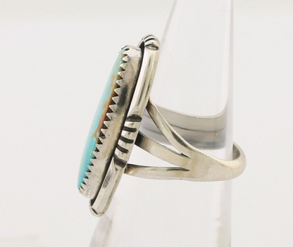 Navajo Ring 925 Silver Natural Blue Turquoise Native American Artist C.80's