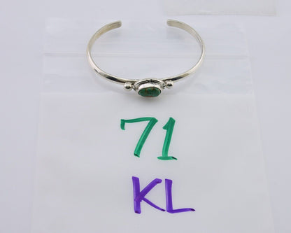 Navajo Bracelet 925 Silver Natural Turquoise Native American Artist C.80's