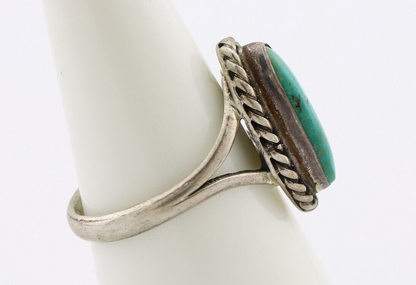 Navajo Ring 925 Silver Blue Turquoise Native American Artist C.80's