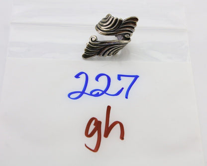 Navajo Adjustable Full Finger Ring 925 Silver Native American Size 5-9 C.80's