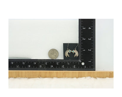 Navajo Dangle Earrings Sterling Silver Natural Turquoise Vintage Handmade