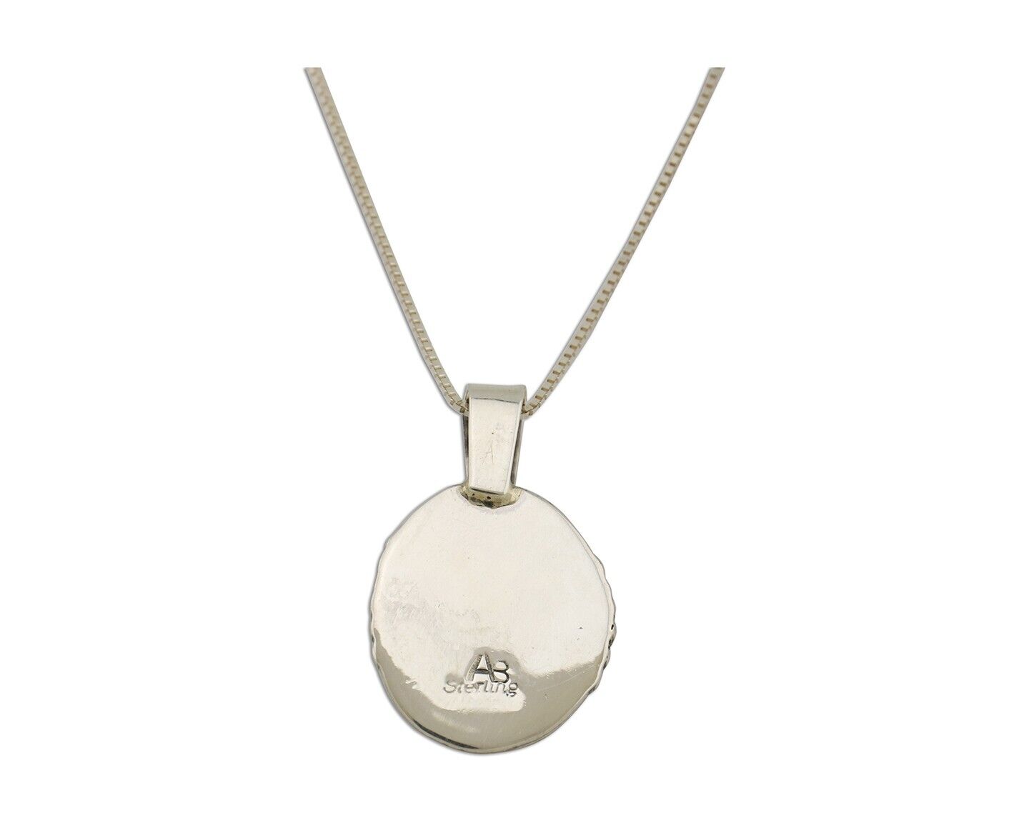 Navajo Necklace 925 Silver Blue Turquoise Artist Signed Anna Begay C.80s
