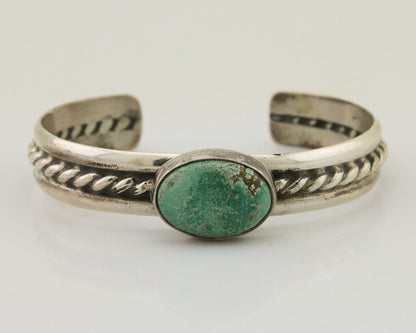 Navajo Natural Southwest Turquoise Bracelet 925 Silver Artist Native American