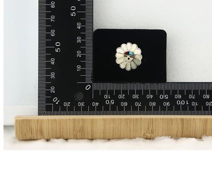 Vintage Zuni Ring 925 Sterling Silver Natural Gemstone Size 7.25
