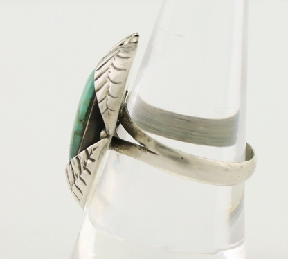 Navajo Ring 925 Silver Natural Turquoise Native American Artist C.80's