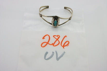 Navajo Cuff Bracelet 925 Silver Turquoise Cuff Artist Signed IJC C.80's