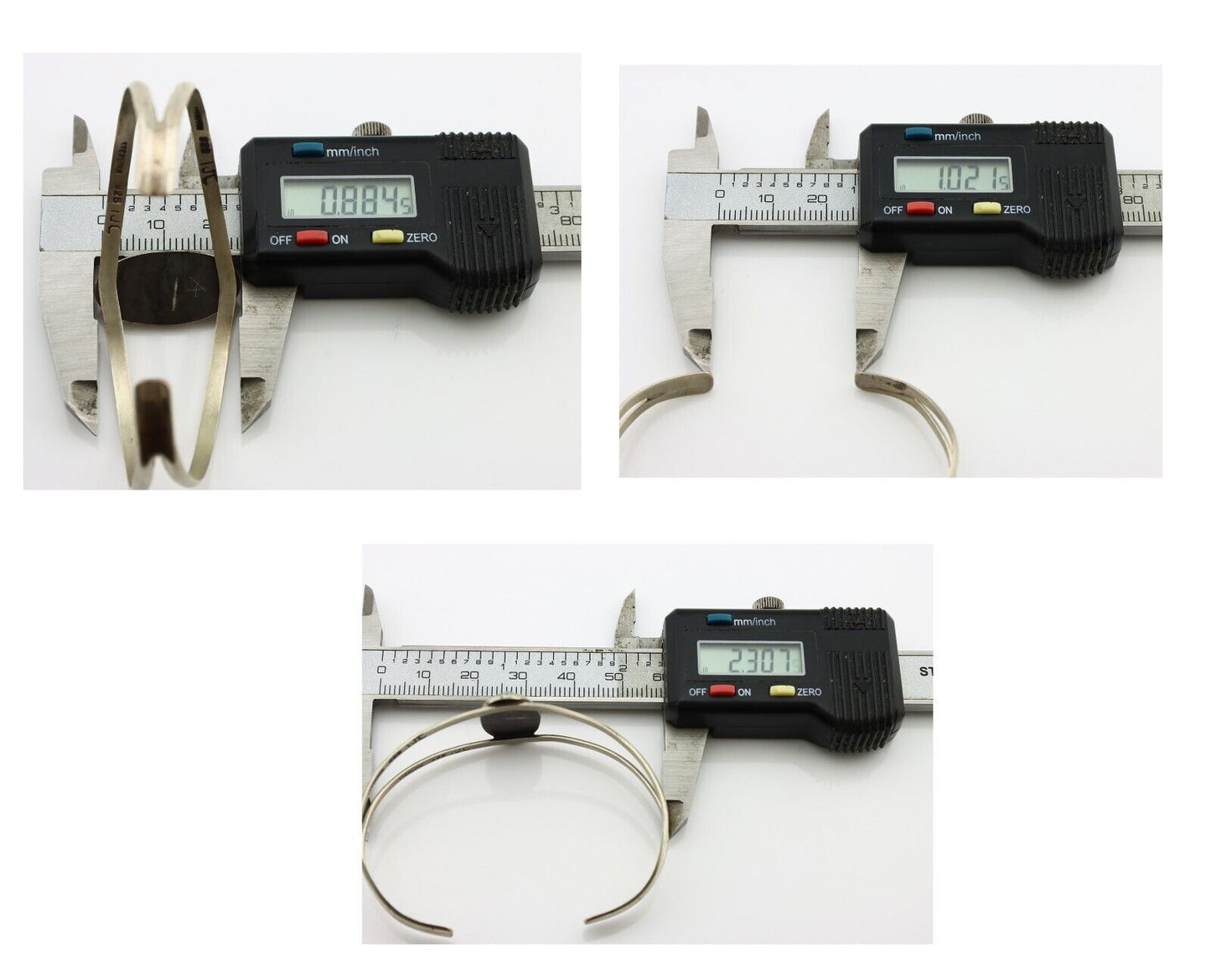 Navajo Bracelet 925 Silver Kingman Turquoise Artist Signed IJC C.80's