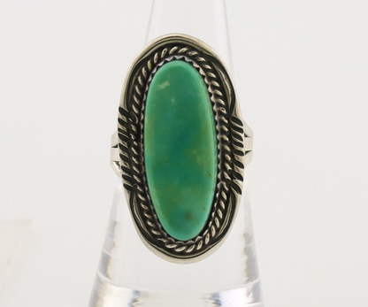 Navajo Ring 925 Silver Natural Blue Turquoise Native American Artist C.80's