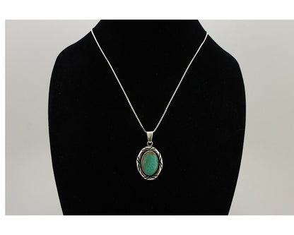 Navajo Necklace 925 Silver Kingman Turquoise Signed C Montoya C.80's
