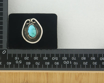 Vintage Ring 925 Sterling Authentic Turquoise Artist Signed O Size 7.0