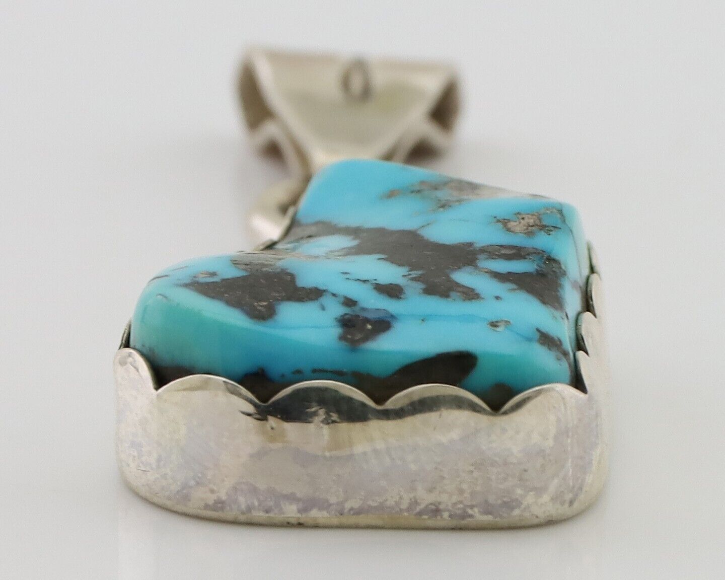 Navajo Necklace Pendant 925 Silver Turquoise Artist Tony Guerro C.80's