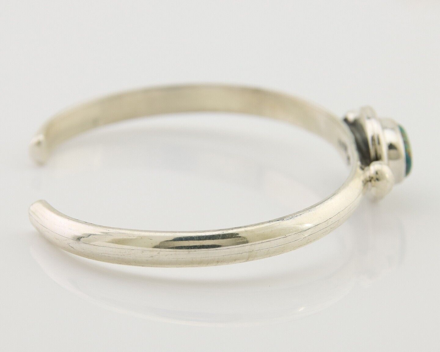 Navajo Kingman Turquoise Bracelet 925 Silver Artist Native American C.80's