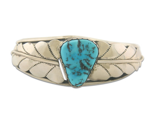 Vintage Navajo Bracelet 925 Silver Turquoise Traditional Handmade Authentic